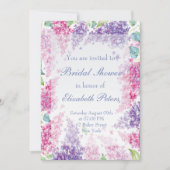 春薄紫フラワーブロッサム – フローラブライダルシャワー 招待状 (正面)