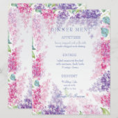 春薄紫フラワーブロッサム – フローラ結婚のメニュー メニュー (正面/裏面)