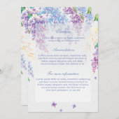 春薄紫フラワー結婚フローラの方向 招待状 (正面/裏面)
