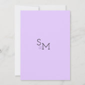 春薄紫緑の野草園日付を保存 招待状 (裏面)