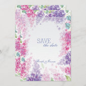 春薄紫花の花 – フローラ日付を保存 セーブザデート (正面/裏面)