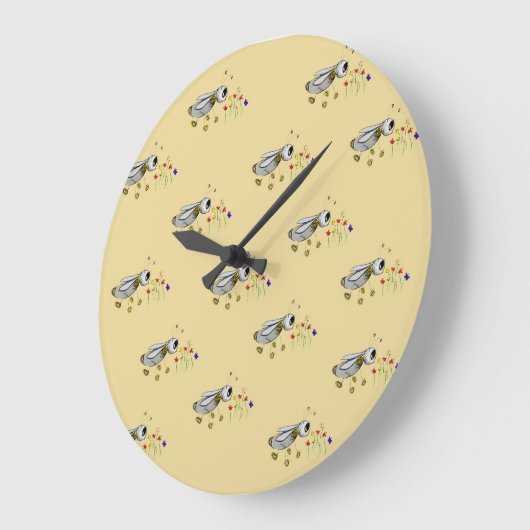 春蜂 ラージ壁時計 (傾斜)