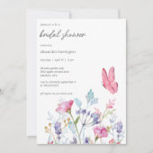 春蝶とワイルドフラワーブライダルシャワー 招待状 (正面)
