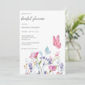 春蝶とワイルドフラワーブライダルシャワー 招待状 (スタンド正面)