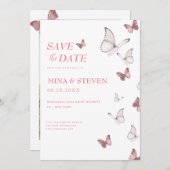 春蝶の写真結婚の セーブザデート (正面/裏面)