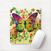 春蝶カラフル自然 マウスパッド (マウス)