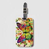 春蝶カラフル自然 ラゲッジタグ (正面縦)