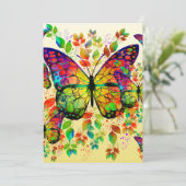 春蝶カラフル自然 招待状 (スタンド正面)