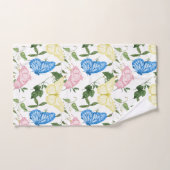 春蝶パターン牧草地自然 バスタオルセット (ハンドタオル)