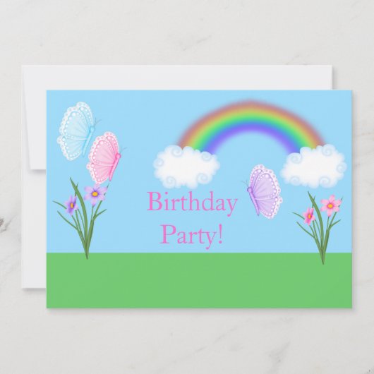 春蝶パーティの招待状 招待状 (正面)