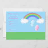 春蝶パーティの招待状 招待状 (裏面)