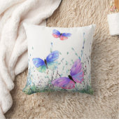 春装飾用クッションカラフルチョー飛んでいる クッション (ブランケット)