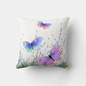 春装飾用クッションカラフルチョー飛んでいる クッション (裏面)