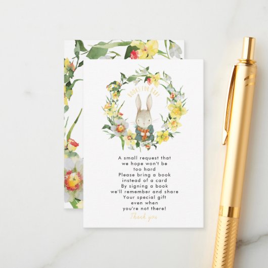 春要求カード用のベビー本 エンクロージャーカード (正面/裏面インサイチュ)