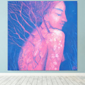 春覚醒ドライアドファンタジーガールマジカルフォレスト キャンバスプリント (インサイチュ (ウッドフロア))