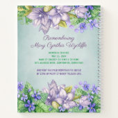 春記念サービスゲストブック薄紫写真 ノートブック (裏面)