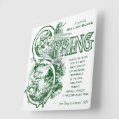 春詩ウィリアムビクトリアンブレイクアートサテュラム スクエア壁時計 (傾斜)