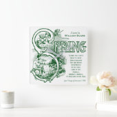 春詩ウィリアムビクトリアンブレイクアートサテュラム スクエア壁時計 (ホーム)