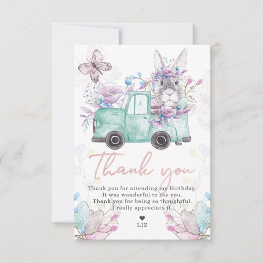 春誕生日 サンキューカード (正面)