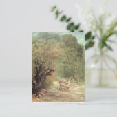 、春警戒した捜された卵シカ1867年 ポストカード (スタンド正面)