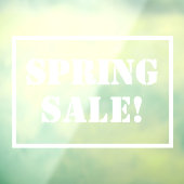 春販売の看板ウィンドウの固定 ウィンドウサイン (シート3)