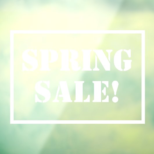 春販売の看板ウィンドウの固定 ウィンドウサイン (シート3)