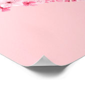 春賛美・ピンク・フローラ・アート ポスター (角)