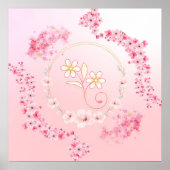 春賛美・ピンク・フローラ・アート ポスター (正面)
