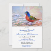 春赤い胸のロビンのパーティーのイベントの招待 招待状 (正面)