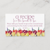 春赤い黄色のチューリップレシピ エンクロージャーカード (正面)