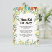 春赤ちゃんシャワーブックリクエストエンクロージャカード 招待状 (スタンド正面)