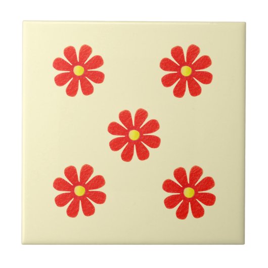 春赤花 タイル (正面)