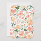 春赤面ピーチウォーターカラーフローラバルミツワー 招待状 (裏面)