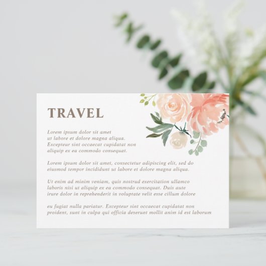 春赤面ピーチウォーター色花模様旅行 エンクロージャーカード (スタンド正面)