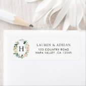 春赤面フローラリース差出人住所ラベル ラベル (インサイチュ)