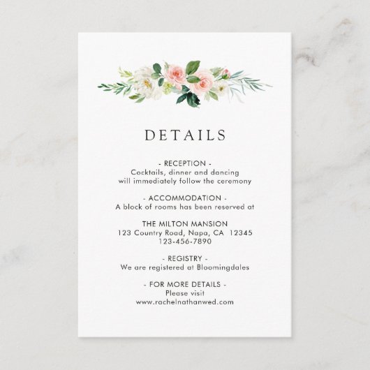 春赤面フローラ結婚の詳細エンクロージャカード エンクロージャーカード (正面)