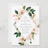 春赤面フローラ結婚フレーム 招待状 (正面)