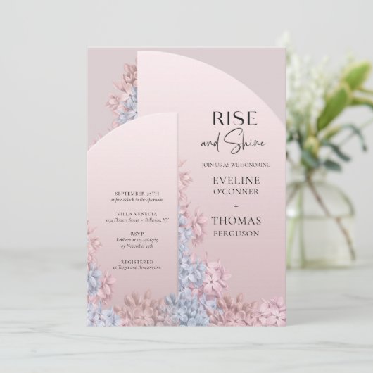 春赤面フローラbohoアーチフレームの上昇と輝き 招待状 (スタンド正面)