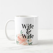 春赤面水カラーフローラ妻と妻 コーヒーマグカップ (左)