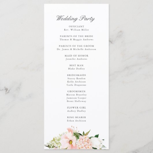 春赤面結婚フローラ式 プログラム (裏面)