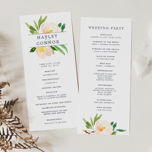 春赤面結婚式プログラム プログラム