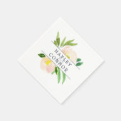 春赤面 |フローラパーソナライズされた結婚s スタンダードカクテルナプキン (角)