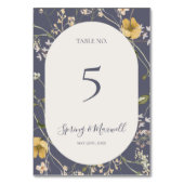 春野草 |ほこりっぽい紫色のテーブル番号 テーブルナンバー (裏面)