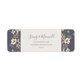 春野草 |ダスティーパープル差出人住所 ラベル