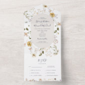 春野草 |ホワイト・シールと送信 オールインワン招待状 (内側)