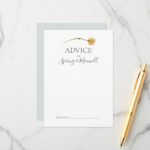 春野草  ライトブルー結婚のアドバイスカード アドバイスカード
