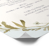 春野草 |ライトブルー結婚のドリンク ポスター (角)