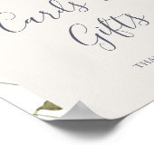 春野草 |白いカードとギフトサイン ポスター (角)