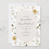 春野草 |白カジュアル結婚の 招待状 (正面)