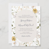 春野草 |白伝統的結婚の 招待状 (正面)